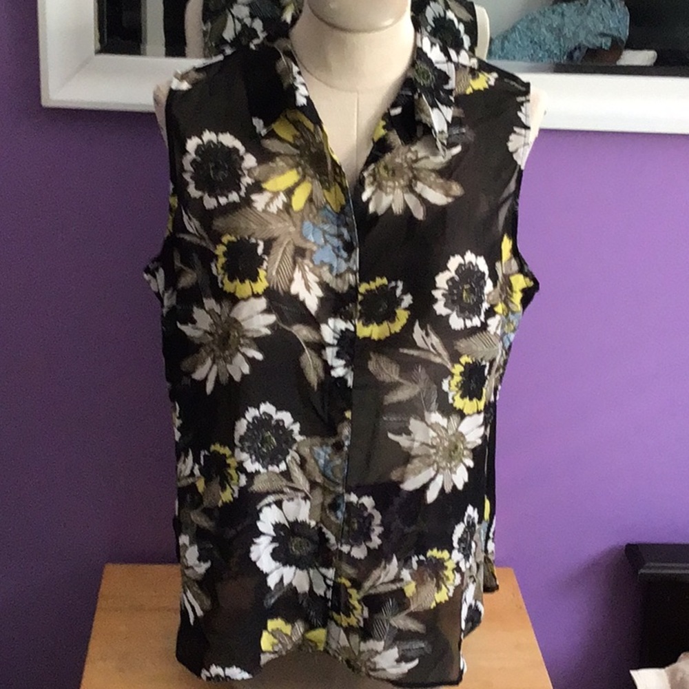Simple Emma sleeveless women’s blouse in size 2X.